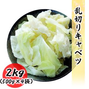 冷凍 乱切りキャベツ 2kg (500g×4袋) 常備に便利な 冷凍野菜 業務用 冷凍 野菜 キャベツ 【クーポンでまとめ買いがさらにお得！！（ストア内全商品が対象）】｜gyoumuyoustore