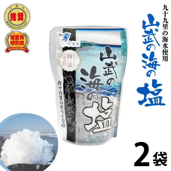 山武の海の塩 九十九里海の塩プロジェクト 80g×2袋 えんむすび 【九十九里の海水100％】 ギフ...