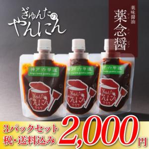 【やんにん3パック】ぎゅんたの特製やんにん175g×3パックセット【税・送料込み2,000円】