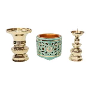 仏具火舎香炉1.3号+華瓶1.6号セットフッ素加工真宗大谷派（東）用真鍮