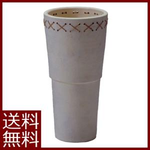 傘立て 陶器アンブレラスタンド PUS-053 白色 丸 玄関 カサ立て 新築