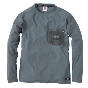 Dickies D-788 長袖Tシャツ グレー L コーコス信岡 1着の商品画像