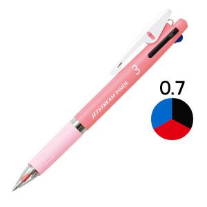 ジェットストリーム　インサイド　3色ボールペン　0.7mm　ピンク軸　アスクル限定　10本　三菱鉛筆uni オリジナル