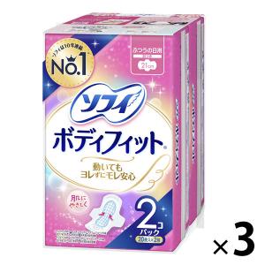 （セール）ナプキン 生理用品 ソフィ ボディフィット ふつうの日用 羽つき (210/21cm) 1セット (20枚×2個×3パック)