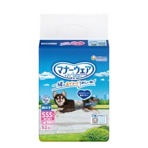 マナーウェア 男の子用 SSSサイズ 超小型犬用 52枚 ペット用 ユニ・チャーム
