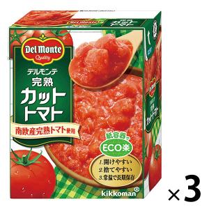 デルモンテ 完熟カットトマト 紙パック 388g 南欧産完熟トマト使用 1セット（1個×3）キッコーマン 素材缶詰 トマト｜LOHACO by アスクル