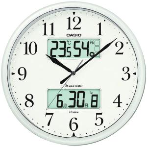 CASIO（カシオ）掛け時計 [電波 ステップ ライト 温湿度 カレンダー 温湿度] 直径350mm ITM-660NJ-8JF 1個 アナログ表示