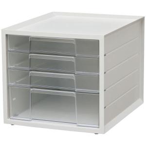 アイリスオーヤマ　レターケース　浅型3段深型1段　ホワイト　LCJ-4D