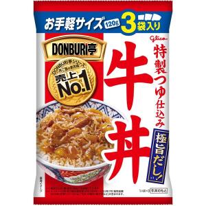 グリコ　DONBURI亭3食パック牛丼　120g｜LOHACO by アスクル