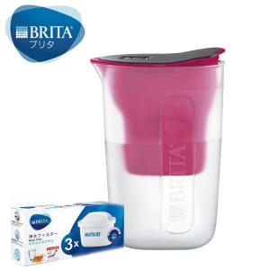 ブリタ（BRITA） 浄水器 ポット型 ピッチャー 1.0L ファン ピンク マクストラプラスカートリッジ 4個付き 【日本正規品】