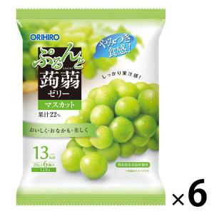 ぷるんと蒟蒻ゼリー　パウチタイプ マスカット味　6個入×6袋　オリヒロ　栄養補助ゼリー