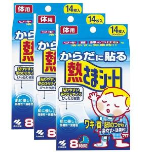 からだに貼る熱さまシート　冷却シート 冷感ツブ配合　14枚入　１セット(3箱) 小林製薬｜LOHACO by アスクル