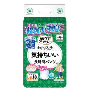 大人用紙おむつ 肌ケア アクティ ふんわりフィット気持ちいい 介護おむつ 長時間パンツ L-LL 1パック（18枚） 日本製紙クレシア
