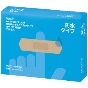 救急ばんそうこう　防水タイプ　Mサイズ　1箱（100枚入）　リバテープ製薬  オリジナル｜LOHACO by アスクル