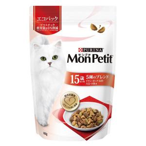 【アウトレット】【Goエシカル】モンプチ バッグ 15歳以上用 5種のブレンド 600g ネスレ キャットフード 猫 ドライ 1袋