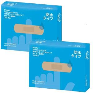 救急ばんそうこう　防水タイプ　Mサイズ　1セット（100枚入×2箱）　リバテープ製薬  オリジナル｜LOHACO by アスクル