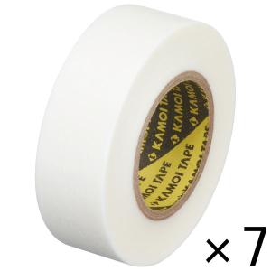 【マスキングテープ】 カモ井加工紙 「現場のチカラ」 マスキングテープ 18mm×18m 白 1パック（7巻入） オリジナル
