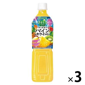 カゴメ 野菜生活100 ゴールデンパイン＆キウイミックス 720ml 1セット（3本）