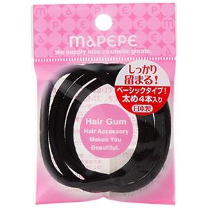 マペペ リングゴム ブラック 1袋（4個入） シャンティの商品画像