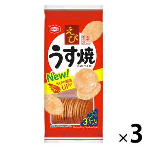 亀田製菓 えびうす焼 70g1セット（3袋入）