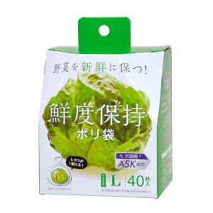 鮮度保持ポリ袋 半透明 マチ付き 厚さ0.009mm 抗菌剤配合 L 1箱（40枚入） ポリエチレン ストリックスデザイン｜LOHACO by ASKUL