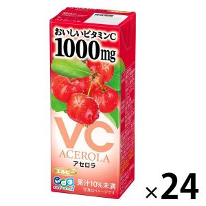 【アウトレット】エルビー　おいしいビタミンCアセロラ　1箱(24本入）　パック飲料　紙パック　アセロラドリンク｜LOHACO by ASKUL