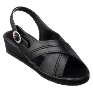 ファーストレイト クロスサンダル ブラック（黒） L（23.5〜24.0cm） FR-414 ナースサンダル 1足