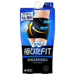 サニタリーショーツ 生理用品 ソフィ 極ぴたFIT セイフティタイプ ブラック　Lサイズ 生理用ショーツ 1パック (1枚)　
