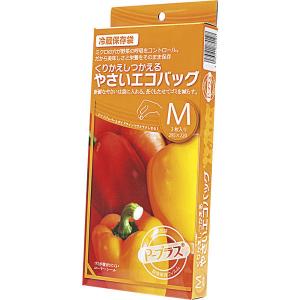 住友ベークライト Pプラス くりかえしつかえるやさいエコバッグ 鮮度保持袋 M 1箱（3枚入）