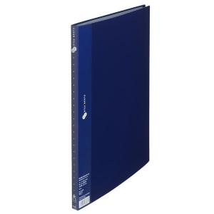 プラス スーパーエコノミークリアーファイル B4タテ 20ポケット ネイビー 紺 固定式 FC-112EL 88471