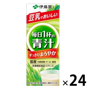 伊藤園 ごくごく飲める毎日１杯の青汁 まろやか豆乳ミックス （紙パック）200ml 1箱（24本入）【野菜ジュース】