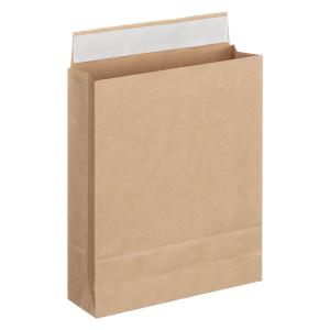 「現場のチカラ」 スーパーバッグ 宅配袋（紙製） 茶 小サイズ 封かんシール付 1セット（600枚：100枚入×6）  オリジナル｜LOHACO by ASKUL