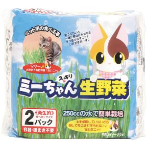 イデ紙業 ミーちゃん スッキリ 生野菜 2個パック 猫用 猫草 食べる草