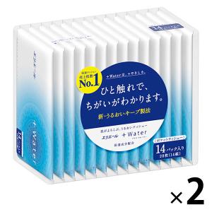 ポケットティッシュ 14パック入 エリエール+Water 1セット（2パック）大王製紙　（イチオシ）