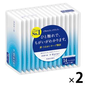 ポケットティッシュ 14パック入 エリエール+Water 1セット（2パック）大王製紙　