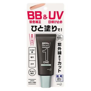 メンズビオレ ONE BB＆UVクリーム 肌色補正 日焼け止め テカリ防止 自然にカバー！30g 1個 花王｜LOHACO by ASKUL