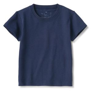 無印良品 インド綿天竺編みTシャツ ベビー 80 ネイビー 良品計画