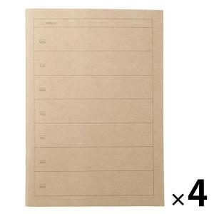 無印良品 ノート ウィークリー A5　32枚 1セット（4冊） 良品計画｜LOHACO by アスクル