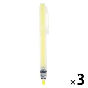 無印良品 ポリプロピレンノック式蛍光ペン 黄色 1セット（3本） 良品計画｜LOHACO by ASKUL