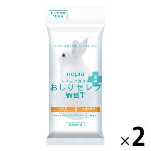 ウェットティッシュ ノンアルコール ネピア おしりセレブ ウェット 薬用お出かけ用 トイレに流せる 1セット（2個）王子ネピア｜LOHACO by ASKUL