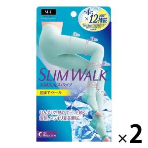 【アウトレット】SLIMWALK（スリムウォーク）美脚美尻スパッツ 朝までクール M~L ピップ  1セット（2個：1個×2）　冷感