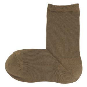 無印良品 足なり直角 口ゴムなし 靴下 三層 婦人 23〜25cm ダークベージュ 良品計画