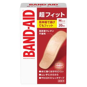 【アウトレット】【Goエシカル】訳あり バンドエイド 超フィット Mサイズ 20枚 1箱 絆創膏（ばんそうこう）｜LOHACO by アスクル