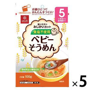 【5ヵ月頃から】はくばく ベビーそうめん 100g 5個 ベビーフード 離乳食