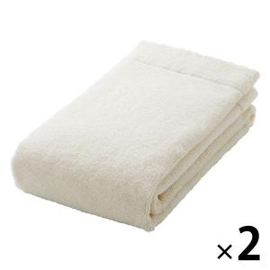 無印良品 綿パイルフェイスタオル・薄手/生成 34×85cm 2枚 良品計画