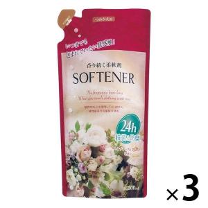 【アウトレット】カネヨ石鹸 香り続く柔軟剤 エキゾチック＆スイート 詰め替え 500ml 柔軟剤 1セット（3個：1個×3）　衣料用　防臭