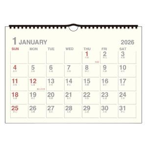 【アウトレット】【2026年度版カレンダー】アートプリントジャパン 26CL/008 DAYSTATION A4壁掛け（アイボリー） 1冊｜LOHACO by アスクル