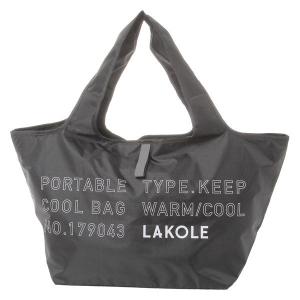 レディース 折り畳みバッグ BIG保冷保温エコバッグ ブラック LAKOLE/ラコレ｜LOHACO by アスクル