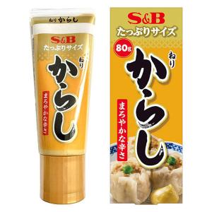 たっぷりサイズ ねりからし 80g 1本 エスビー食品 通常チューブ約2本分｜LOHACO by アスクル