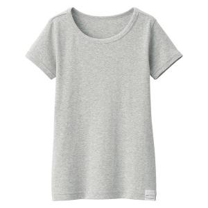 無印良品 キッズ フライス編みクルーネック半袖Ｔシャツ(インナー) １１０ グレー 良品計画｜LOHACO by アスクル